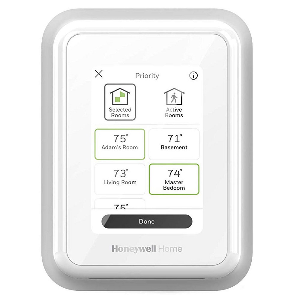 smart thermostat with room sensors